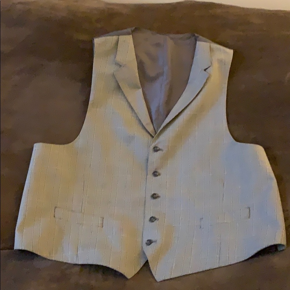 Vest herringbone grey black white